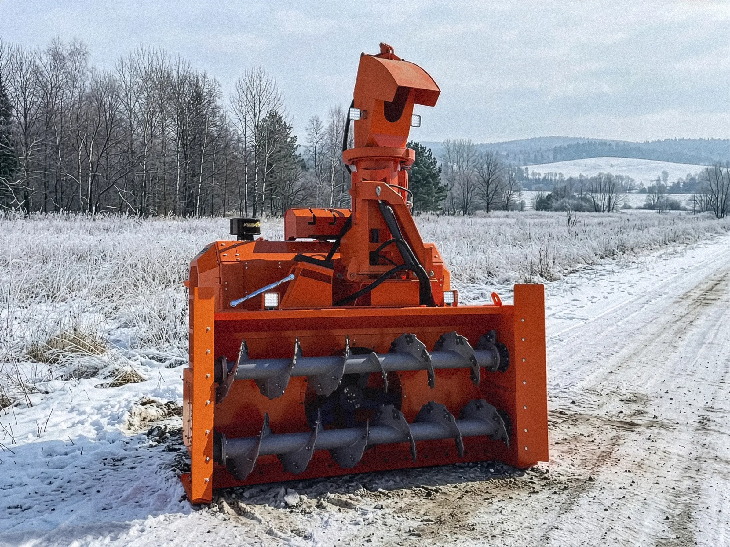 Фрезерно-роторный снегоочиститель UM-Truck, фронтальный вид